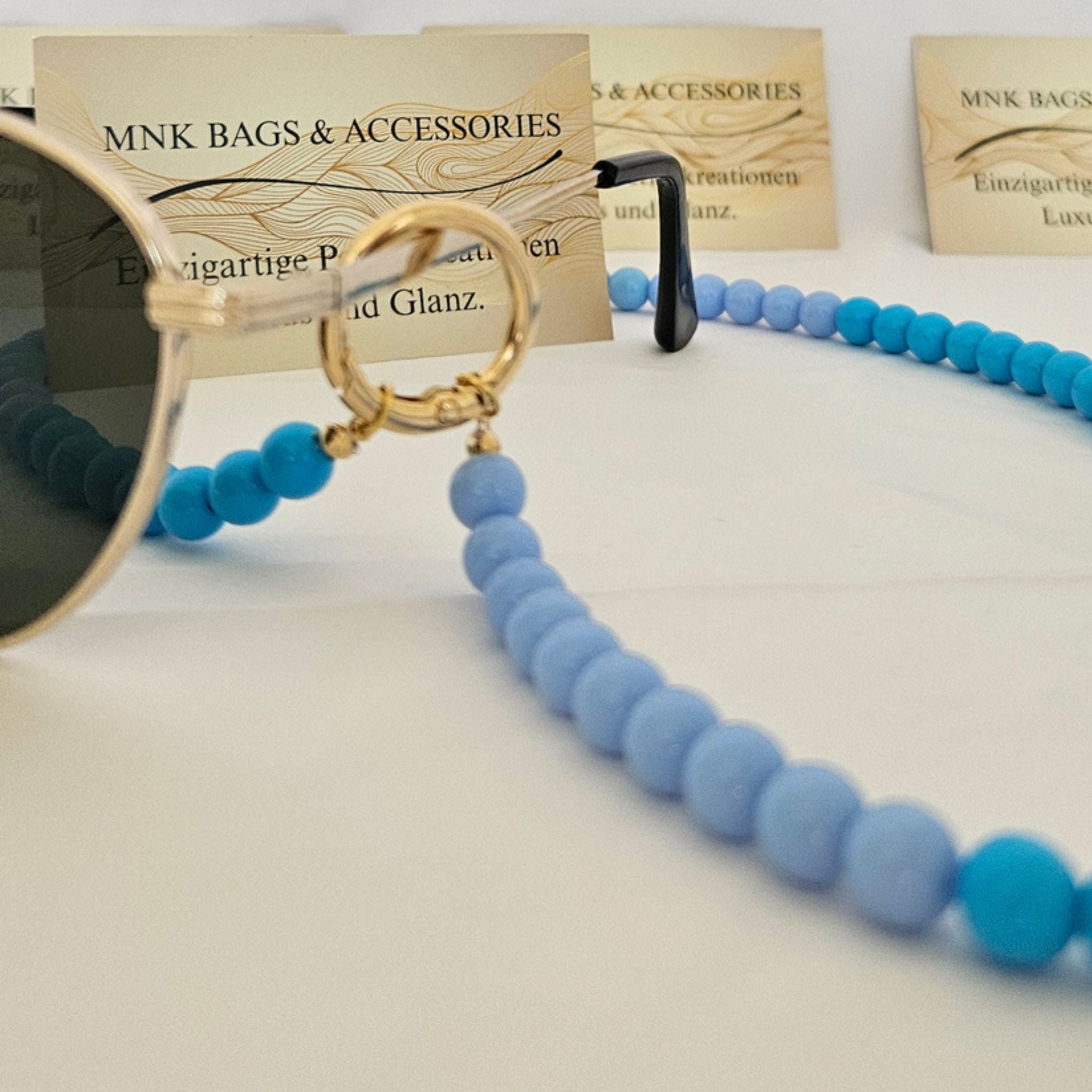 Brillenkette in Blau 2-in-1-Halskette