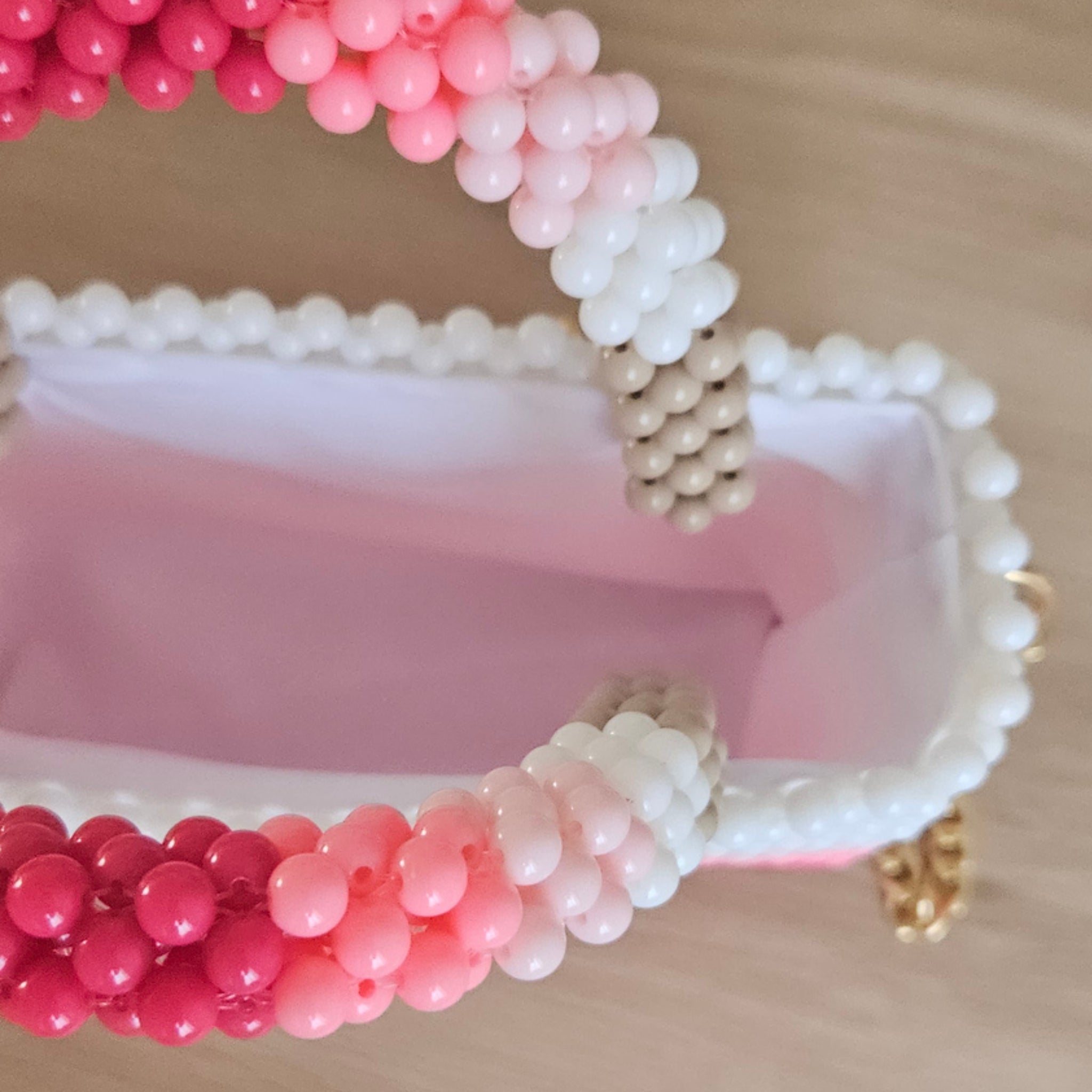 Claudia Pink – Handgefertigte Perlentasche in Pink