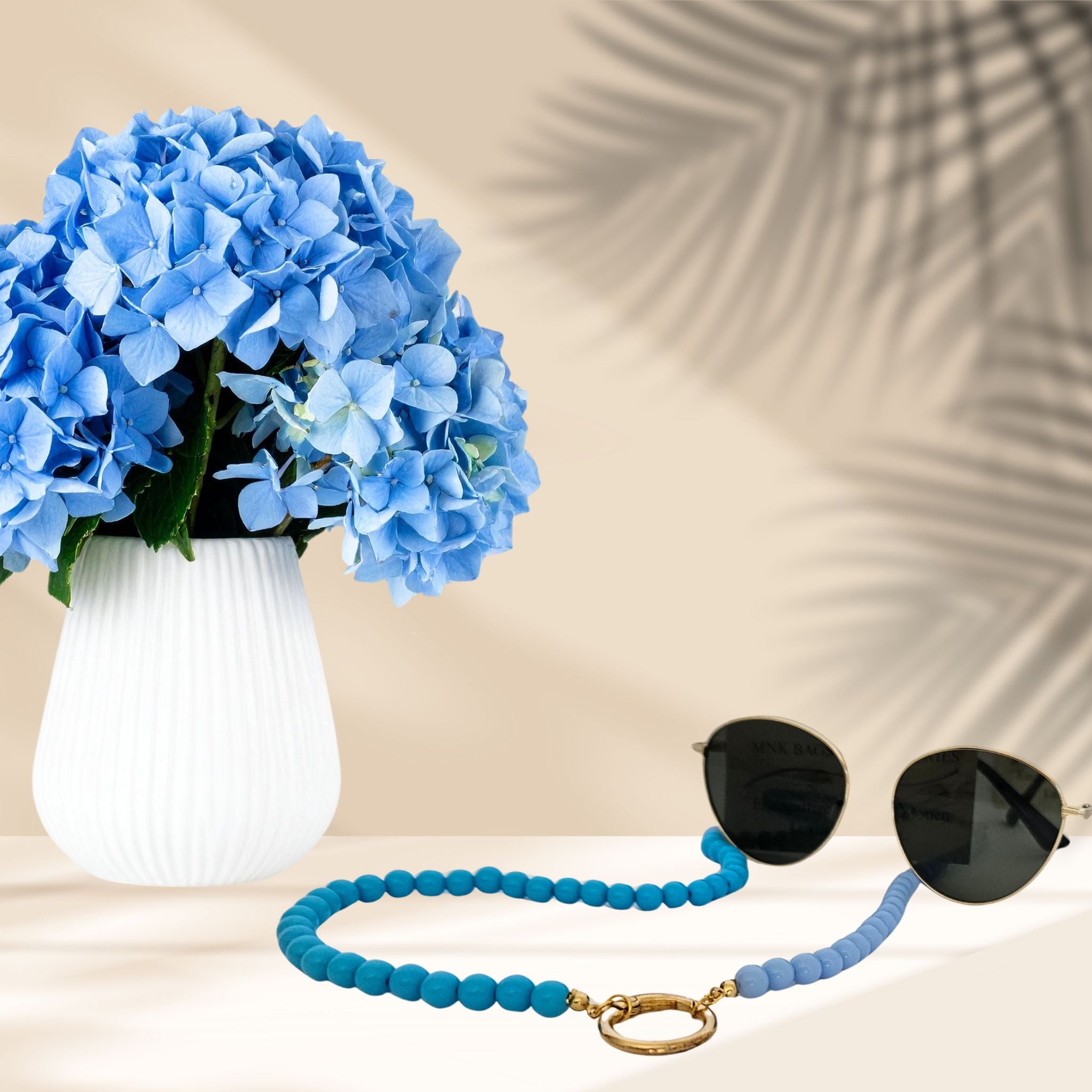 Brillenkette in Blau 2-in-1-Halskette
