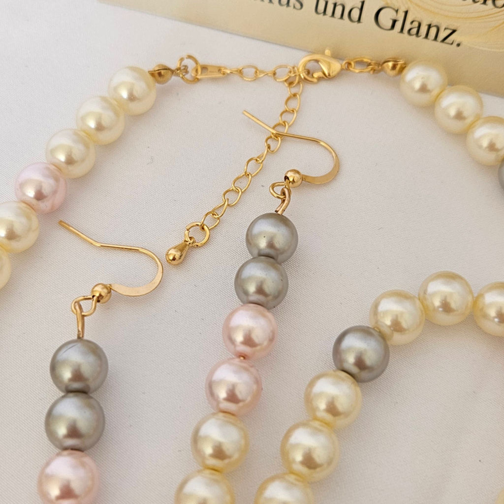 Schmuckset Pastel Elegance: Halskette & Ohrringe