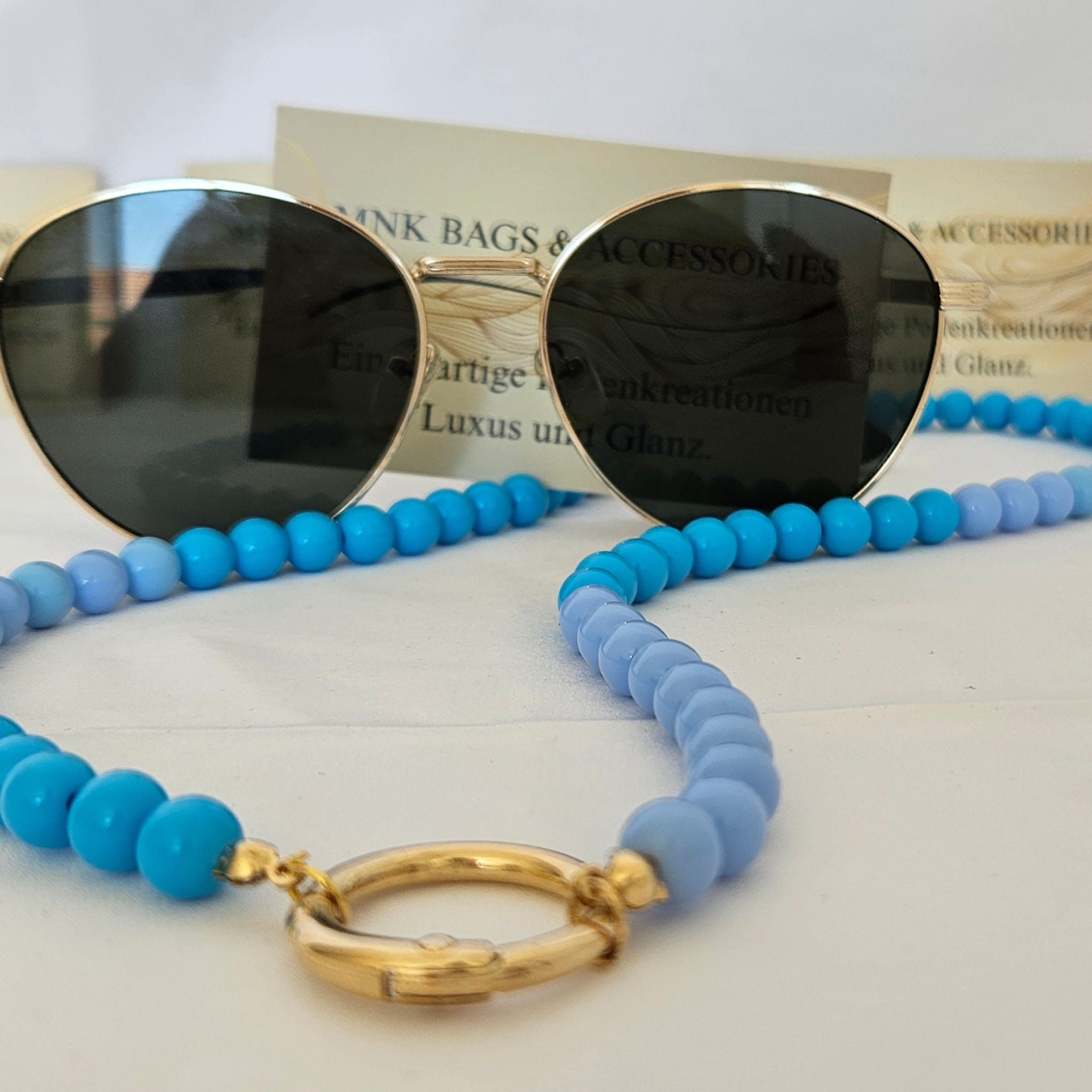 Brillenkette in Blau 2-in-1-Halskette
