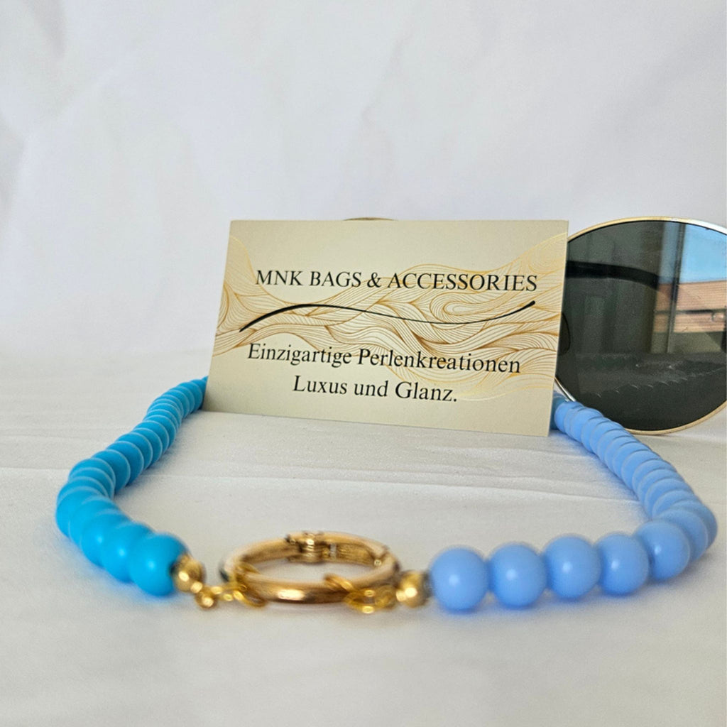 Brillenkette in Blau 2-in-1-Halskette