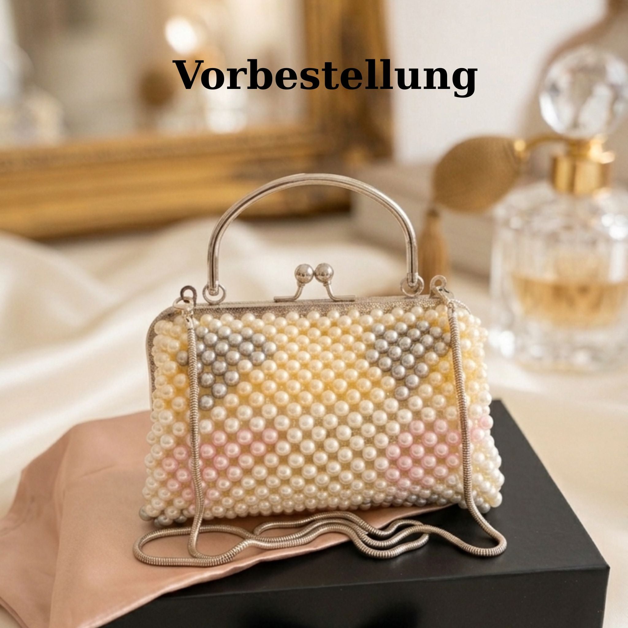 Izabela –Luxus Handgefertigte Perltasche aus Muschelperlen